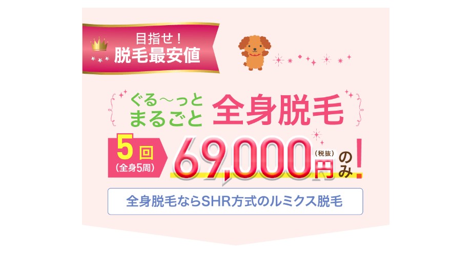 ラココの全身脱毛パック