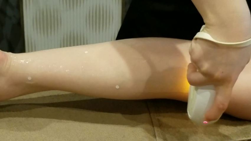 ヒザ下裏の照射