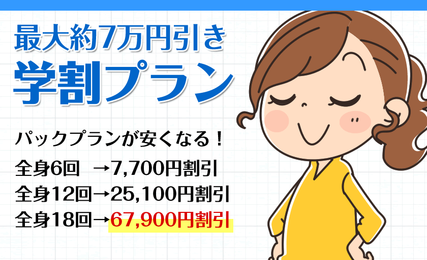 キレイモの学割プラン