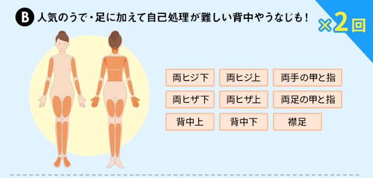 脱毛サロンミュゼ10月のキャンペーン うで・あし・背中脱毛