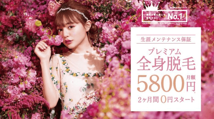 シースリーの月額5800円で全身脱毛プラン